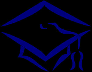 Graduation Cap Icon Blue PNG image with transparent background