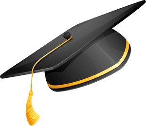 Gold Hats Cliparts - Transparent Background Graduation Hat Png, Png Download PNG image with transparent background