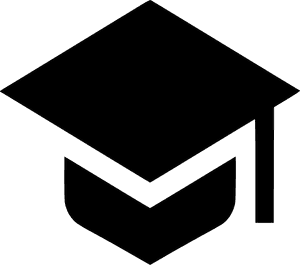 Graduation Cap Graduate Learning Learn College School - Black School Icon Png, Transparent Png PNG image with transparent background