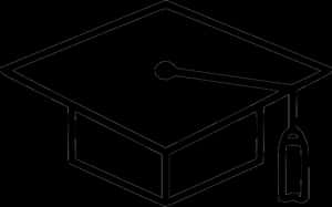 Graduation Hat Icon White, HD Png Download PNG image with transparent background