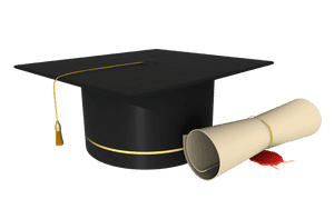 Graduation Capand Diploma3 D Render PNG image with transparent background