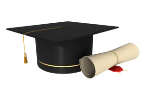 Graduation Capand Diploma3 D Render PNG Image