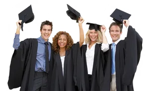 Graduation Celebration Group PNG Image