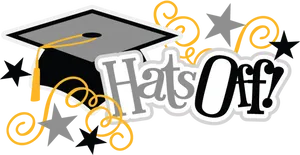 Graduation Celebration Hats Off Graphic PNG Image