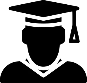 Graduation Icon Silhouette PNG Image