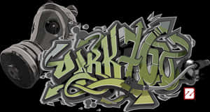 Graffiti_ Art_with_ Gas_ Mask PNG image with transparent background