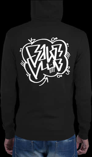 Graffiti Heart Design Hoodie PNG image with transparent background