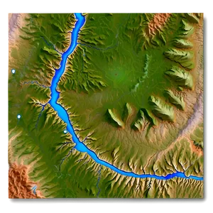 Grand Canyon Detailed Topographic Map Png 95 PNG Image