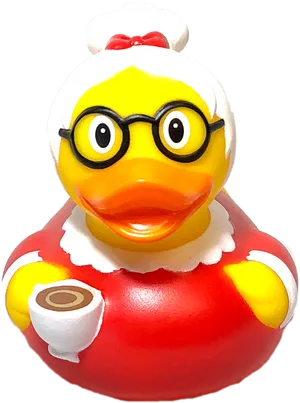 Grandma Themed Rubber Duck PNG Image