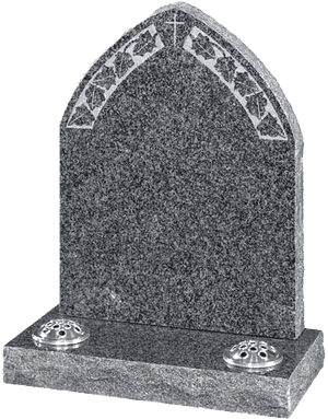 Granite Headstone Design PNG image with transparent background