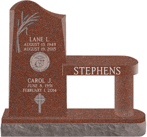 Granite Headstone Stephens Family PNG image with transparent background