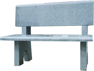 Granite Park Bench PNG Image