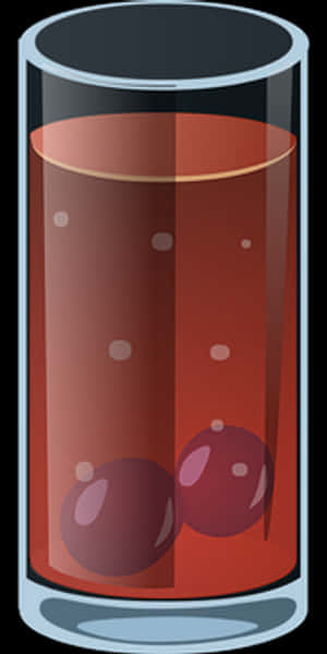 Grapesin Glass Vector Illustration PNG image with transparent background