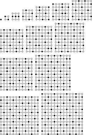 Minimum Dominating Sets Of Square Grid Graphs For 1 - Grid Graphs PNG with transparent background