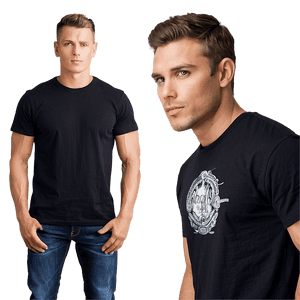Graphic Black T Shirt PNG eaf PNG