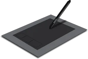 Graphic Tabletand Stylus Pen PNG Image