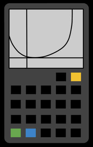 Graphing Calculator Vector Illustration PNG image with transparent background