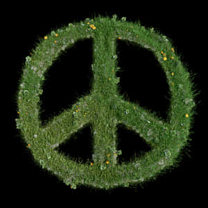 Grassy Peace Symbol PNG image with transparent background