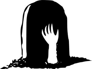 Grave Silhouette Hand PNG image with transparent background
