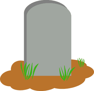 Gravestone Vector Illustration PNG image with transparent background