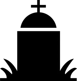 Graveyard Silhouette Tombstone PNG Image