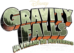 Gravity Falls Spanish Title Graphic PNG Image