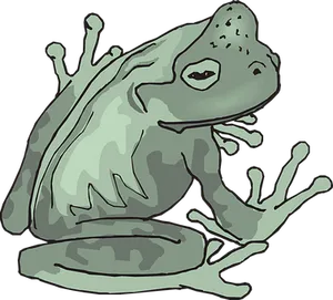 Gray Camouflaged Frog Illustration PNG Image