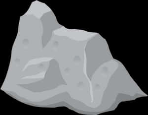 Gray Cartoon Boulder PNG with transparent background