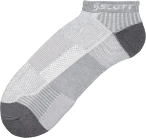 Gray Sport Ankle Sock PNG Image