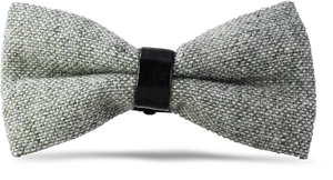 Gray Textured Bow Tie PNG Image