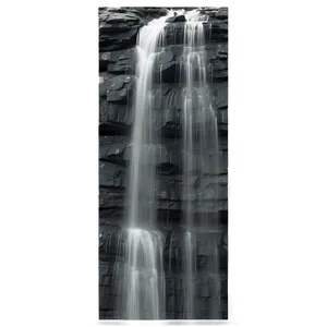 Grayscale Waterfall Scene Png Fga47 PNG Image