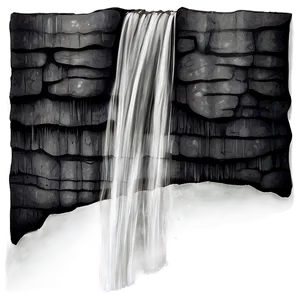 Grayscale Waterfall Scene Png Lax57 PNG Image