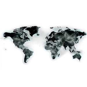 Grayscale World Map Png 64 PNG Image