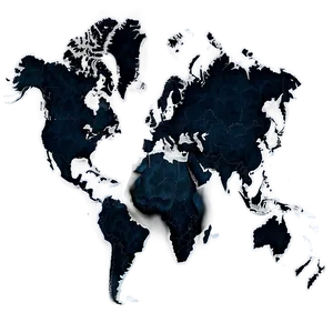 Grayscale World Map Png 81 PNG Image