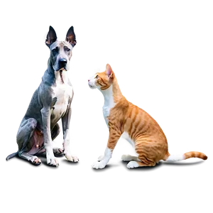 Great Dane And Cat Png 06212024 PNG Image