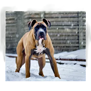 Great Dane In Snow Png Bkk PNG Image