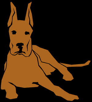 Great Dane Silhouette PNG image with transparent background