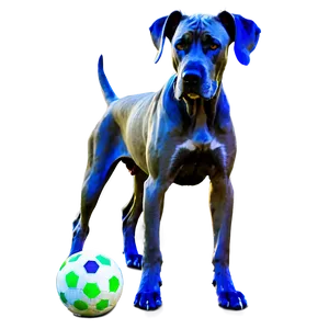 Great Dane With Ball Png Jqi PNG Image