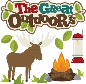 Great Outdoors Camping Theme PNG Image