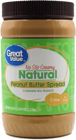 Great Value Natural Peanut Butter PNG Image