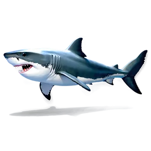 Great White Shark Art Png Opw50 PNG Image