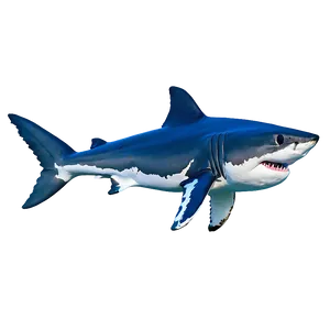 Great White Shark In The Deep Blue Png 10 PNG Image