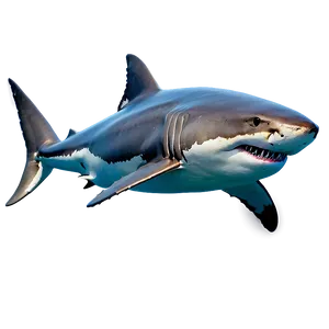 Great White Shark Swimming Png Ybv PNG Image