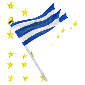 Greek Flag Waving PNG wwi72 PNG with transparent background