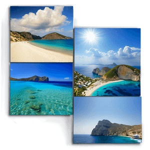 Greek Island Landscape PNG cob PNG