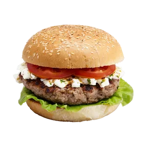 Greek Lamb Feta Burger Png Ere16 PNG Image