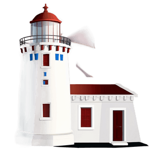 Greek Lighthouse Scene PNG obw PNG image with transparent background