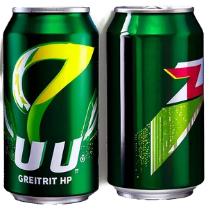 Green 7 Up Can Art Png 06262024 PNG Image