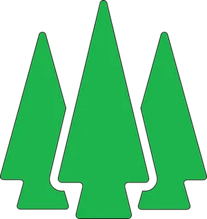 Green Abstract Pine Trees Graphic PNG Image