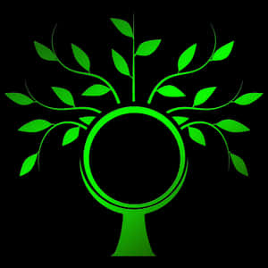 Green Abstract Tree Graphic PNG image with transparent background